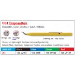 Set 20 buc debavurator UB1 DisposaBurr  maner galben