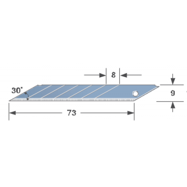 Lame cutter 9mm varf 30 de grade pentru LC390 - set de 10 buc