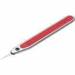 MANER NICHELAT 1F PENTRU TAIERE DE PRECIZIE acoperit cu plastic de culoare rosie - fara lama