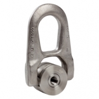 Inel de ridicare dublu articulat cu piulita - executie inox