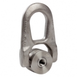 Inel de ridicare dublu articulat cu piulita - executie inox